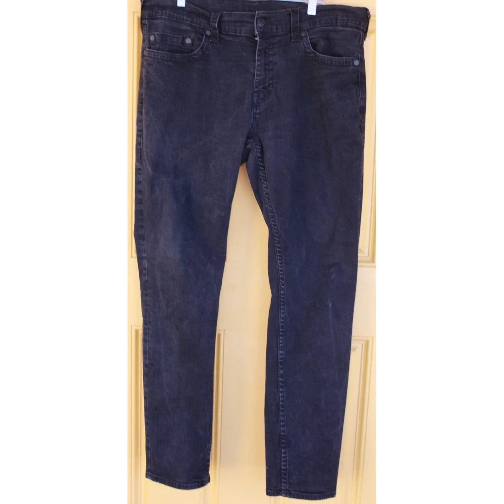 True Religion World Tour Geno Relaxed Black Slim‎ Straight Jeans *SZ 38-40/34